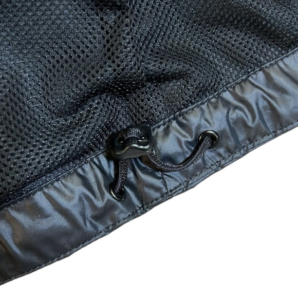 Adidas Essentials Linear Track Windbreaker Jacket Hood Black/White Lined Small - Picture 7 of 12